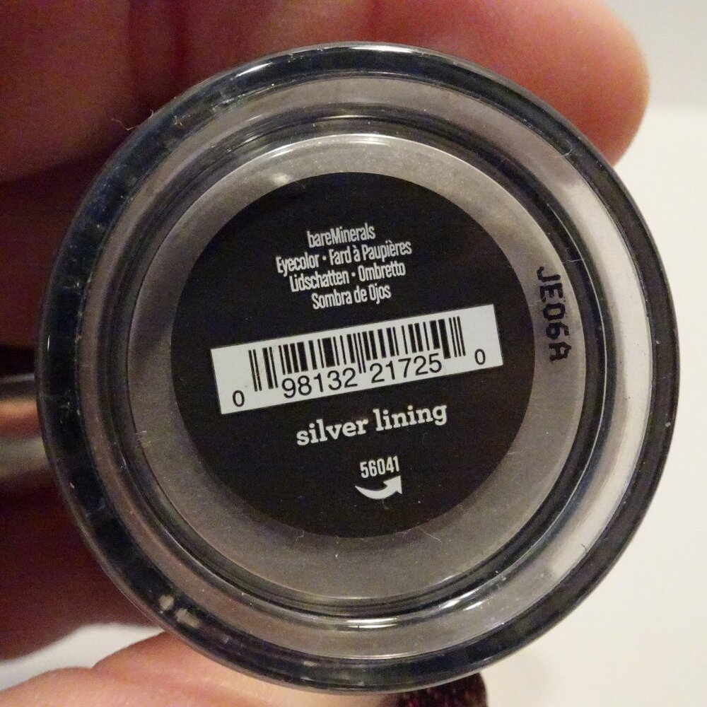 i.d. bareMinerals Eyecolor Loose Powder SILVER LINING .02 oz .57 g NEW Eyeshadow